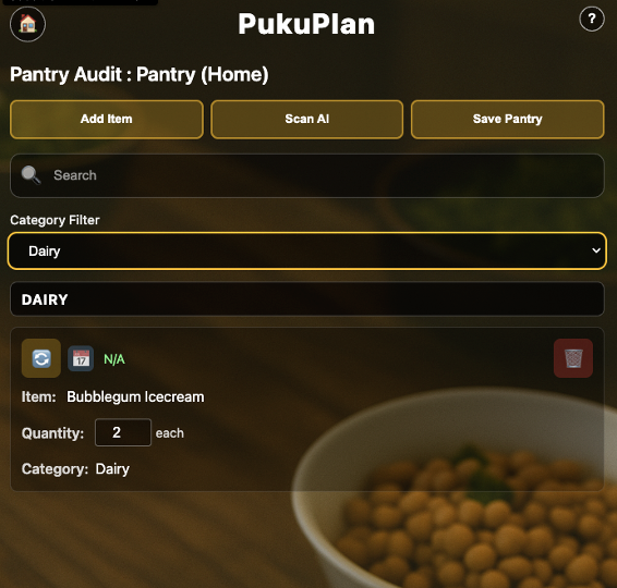 Auto-Update Pantries